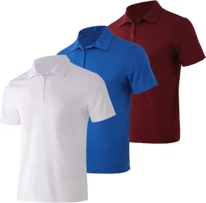Facitisu Polo Shirts for Men Active Short Sleeve Performance Workout Golf Shirts