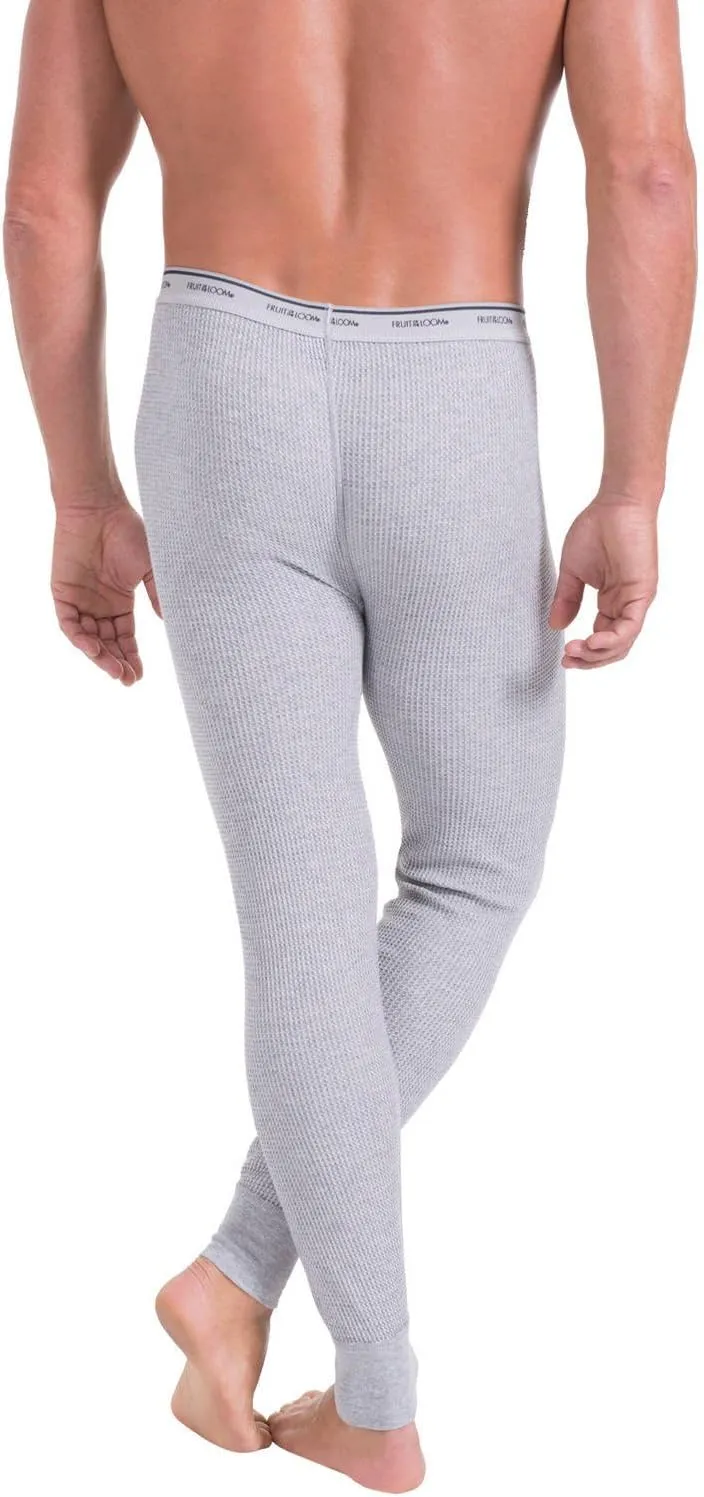 Fruit of the Loom mens Classic Midweight Waffle Thermal Underwear Bottoms