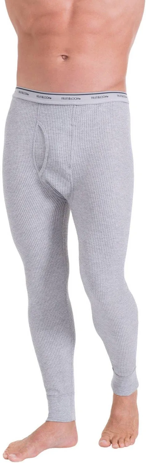 Fruit of the Loom mens Classic Midweight Waffle Thermal Underwear Bottoms