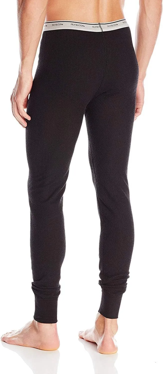 Fruit of the Loom mens Classic Midweight Waffle Thermal Underwear Bottoms