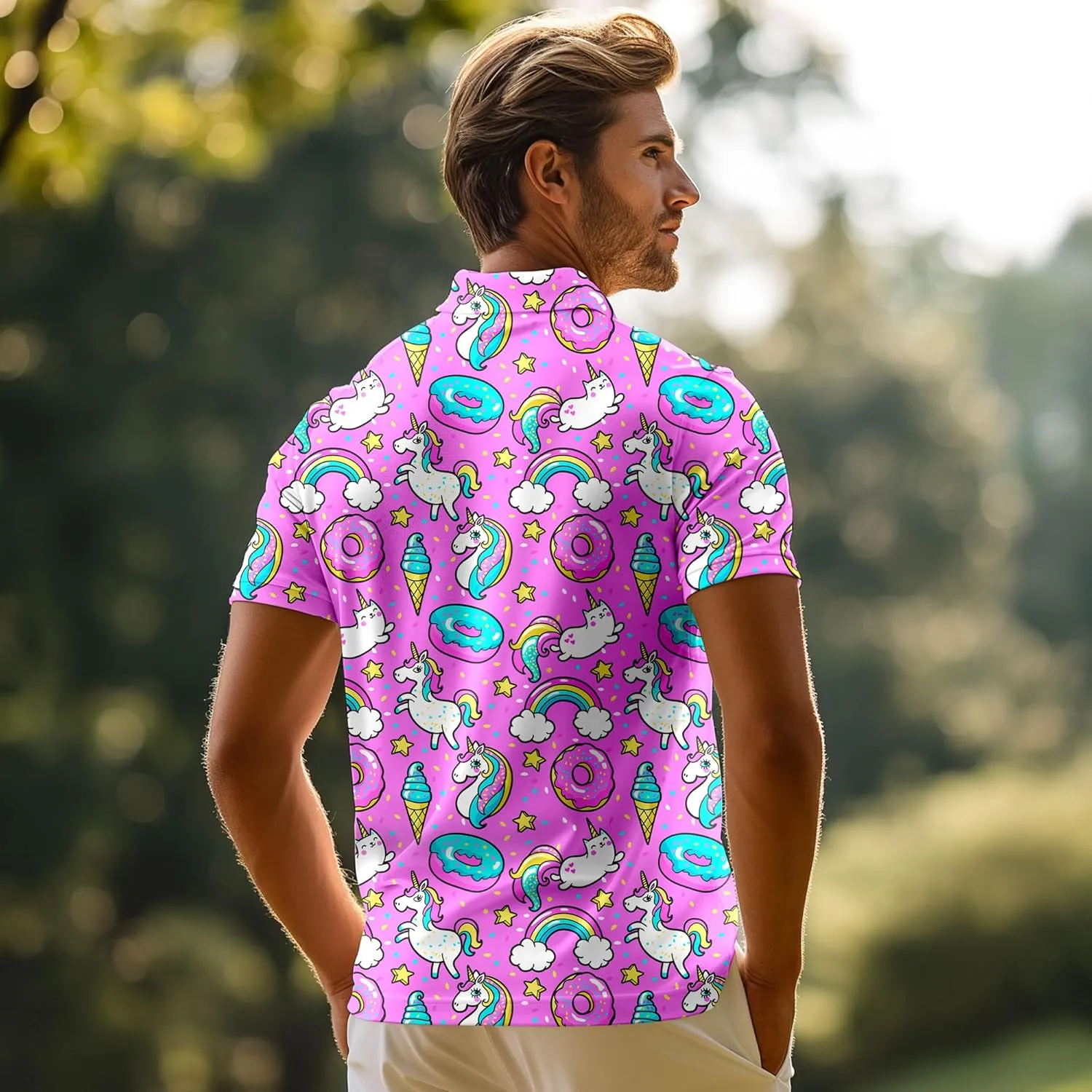 Funny Golf Shirts for Men,Mens Hawaiian Shirts Short Sleeve Novelty Crazy Golf Shirts
