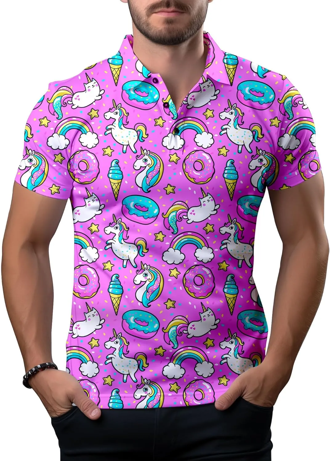 Funny Golf Shirts for Men,Mens Hawaiian Shirts Short Sleeve Novelty Crazy Golf Shirts