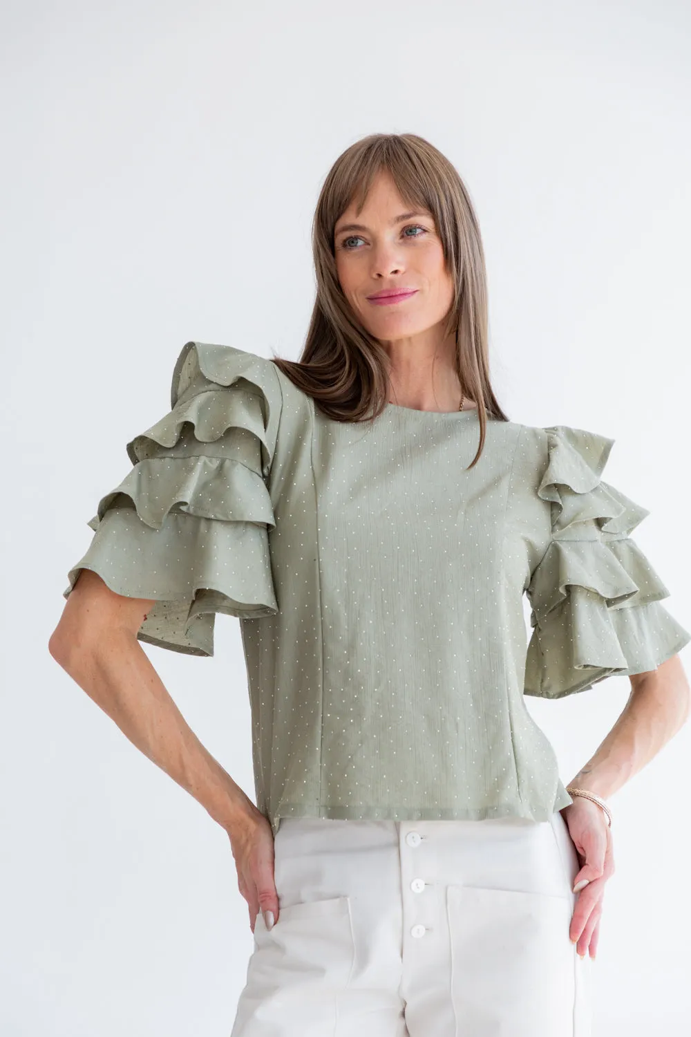 Gabriella Top Sage Diamond