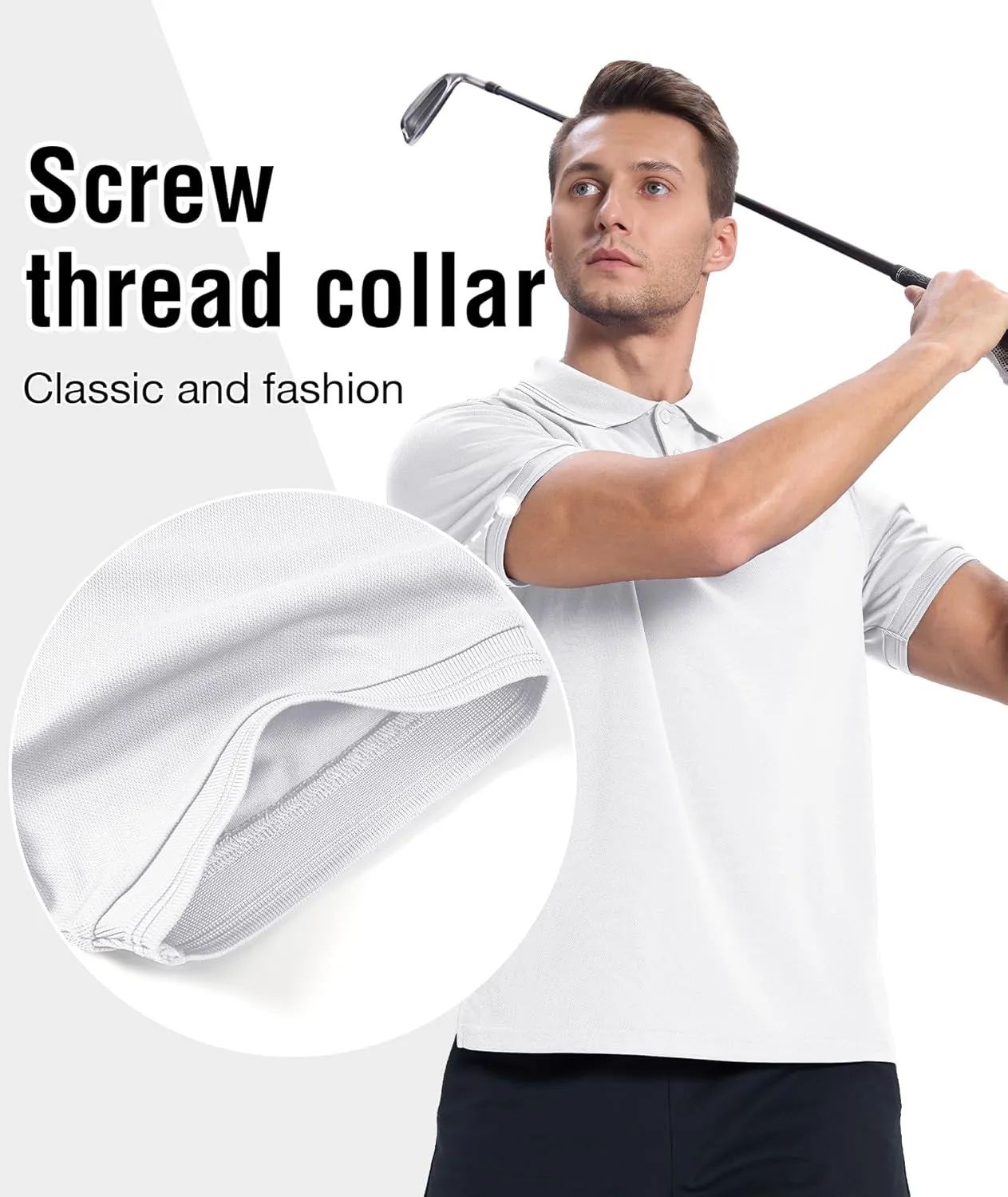 GEEK LIGHTING 3 Pack Mens Polo Shirts Short Sleeve Shirt for Men Casual Athletic T-Shirts
