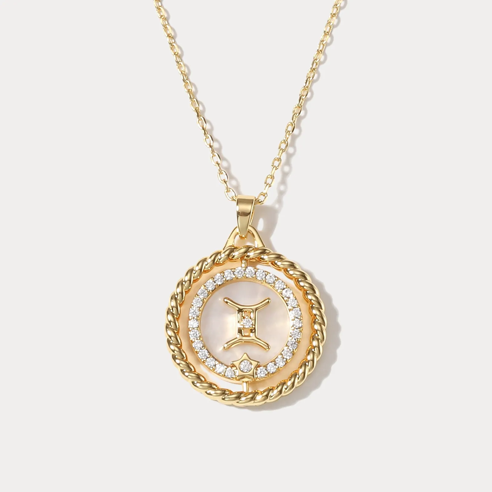 Gemini Galaxy Constellation Pendant Necklace