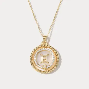 Gemini Galaxy Constellation Pendant Necklace