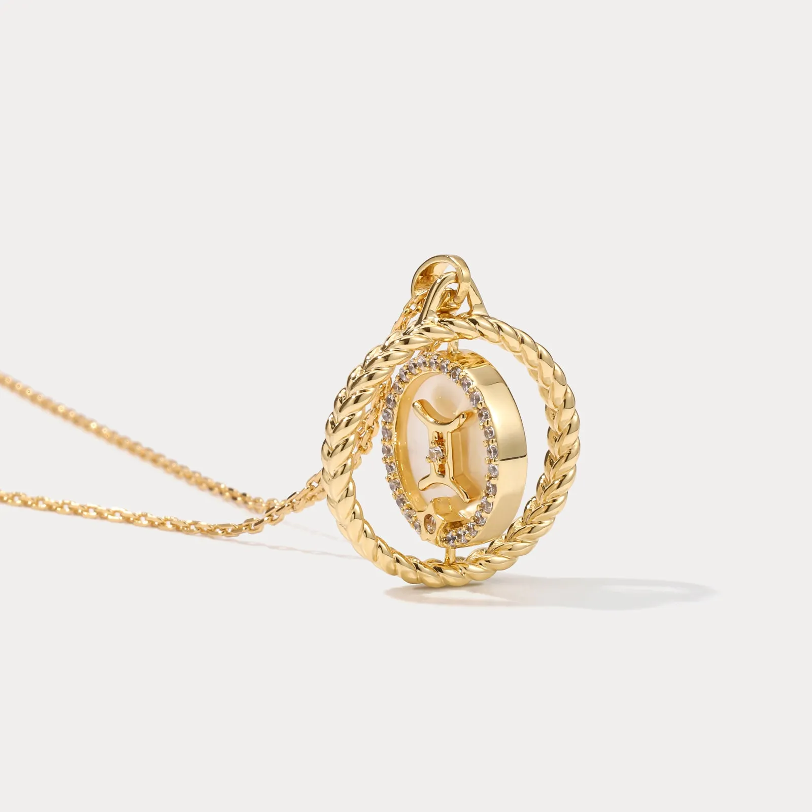 Gemini Galaxy Constellation Pendant Necklace