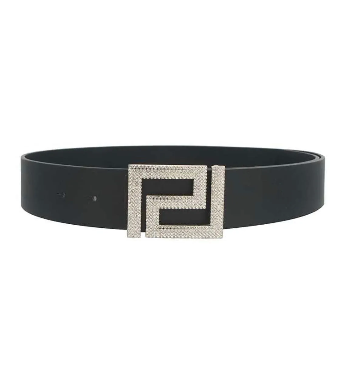 Gorgeous Belt with Square Rhinestone Buckle