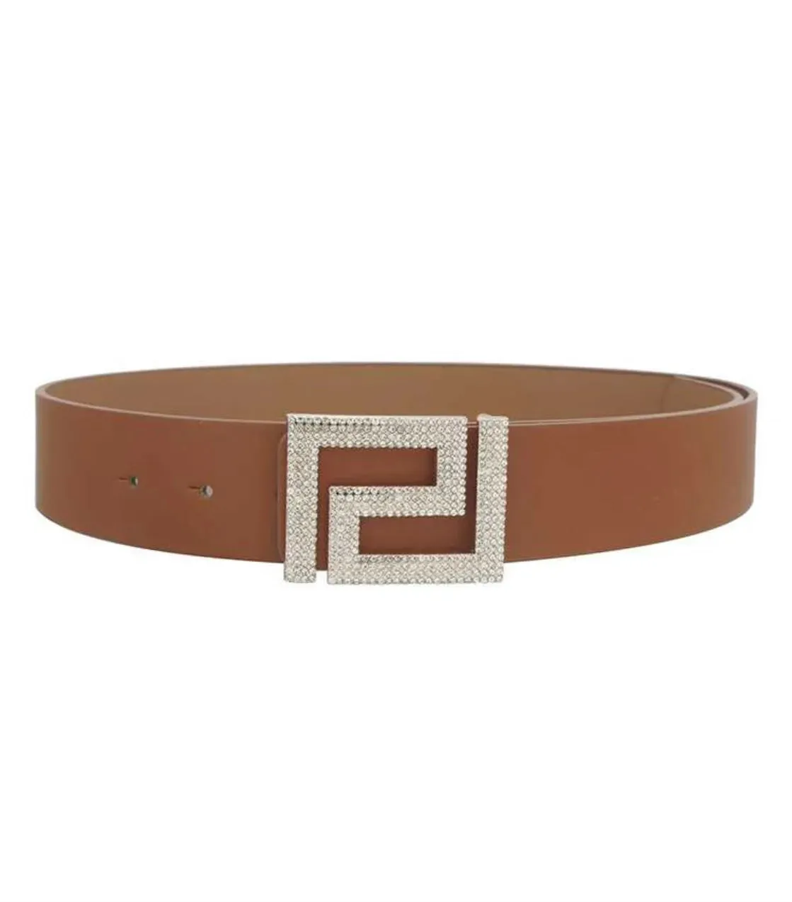 Gorgeous Belt with Square Rhinestone Buckle