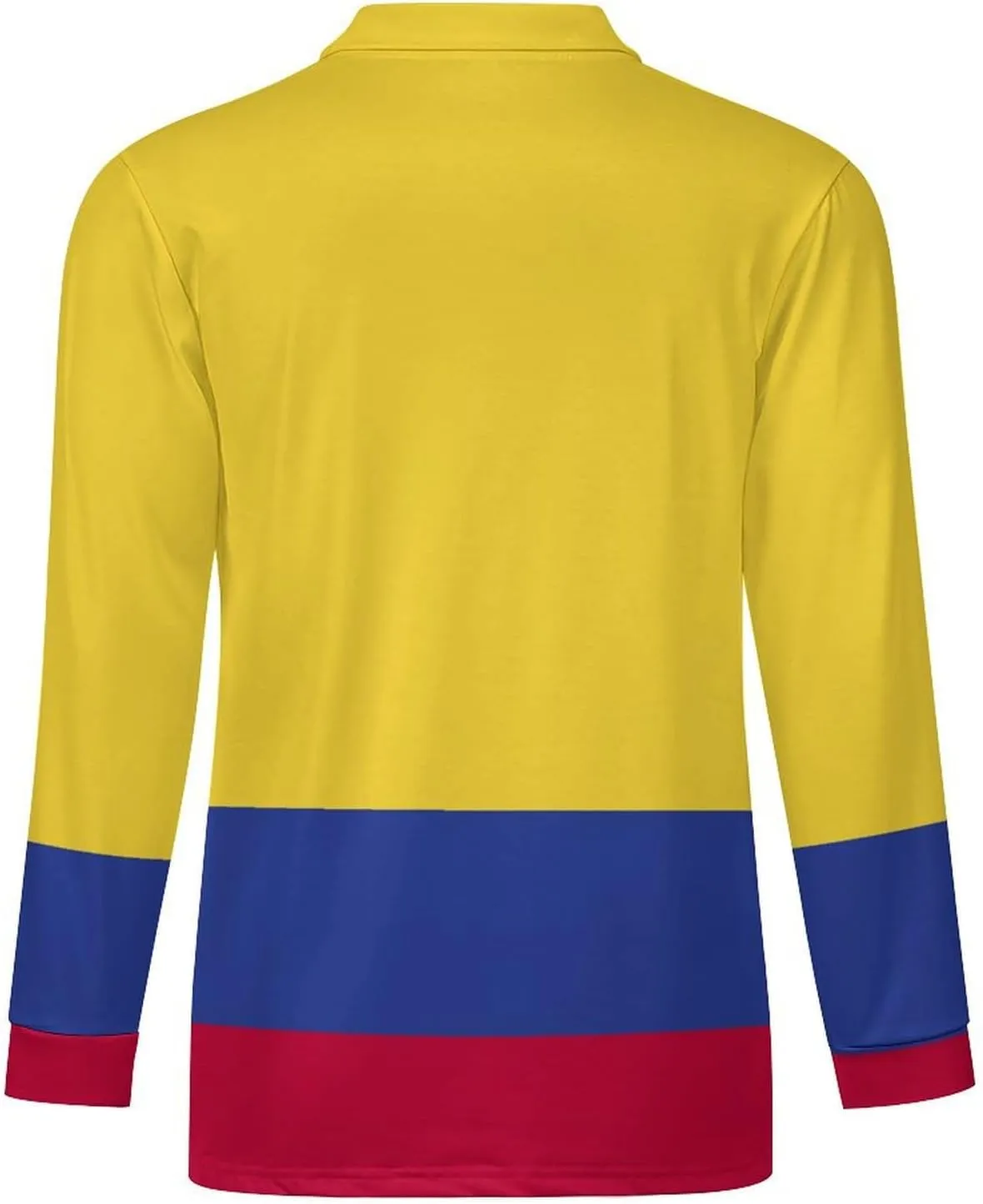 Guyana Flag Men's Polo- Shirts Long Sleeve Golf Shirts for Men Quick Dry Polos Novel Lapel Neck Shirts