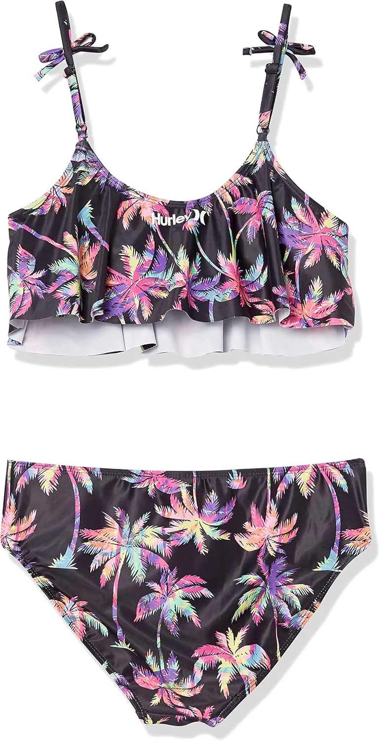 Hurley Girls' Flounce Bikini 2-Piece Swimsuit