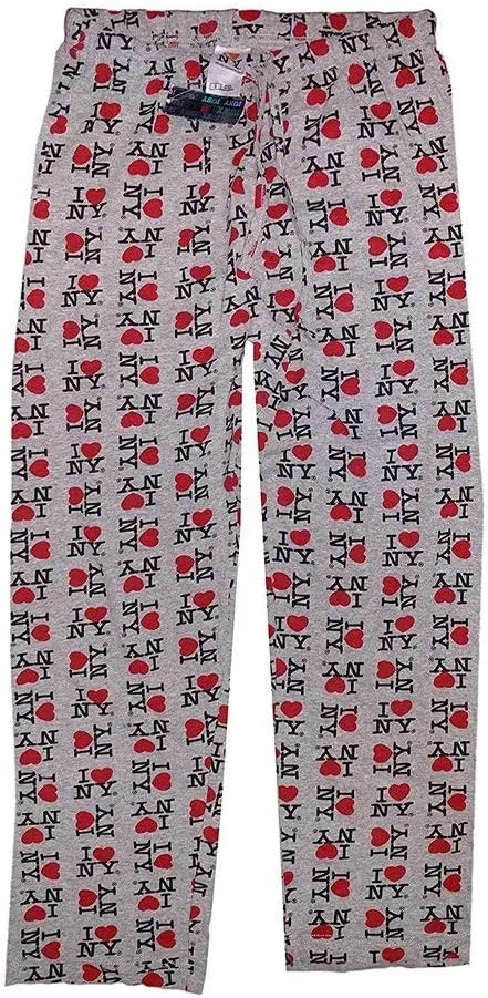 I Love NY Lounge Pants Pajama Bottoms New York Sleepwear