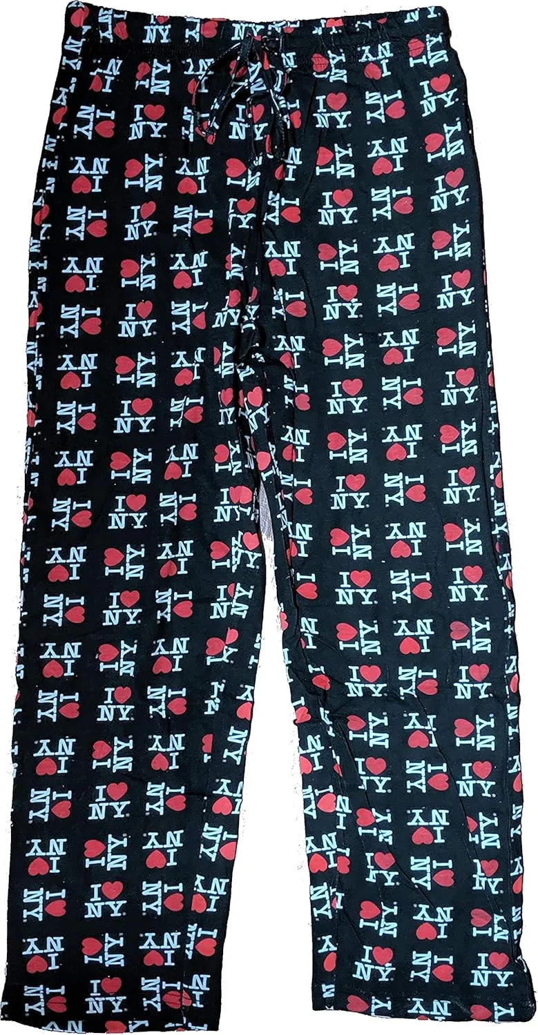 I Love NY Lounge Pants Pajama Bottoms New York Sleepwear
