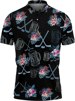 Ice Hockey Polo Golf Shirts for Men Women - Hockey Player Mens Polo Shirts Short Sleeve Mens Polo Shirts Dry Fit Serie 69