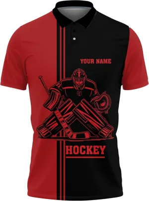 Ice Hockey Polo Golf Shirts for Men Women - Hockey Player Mens Polo Shirts Short Sleeve Mens Polo Shirts Dry Fit Serie 69