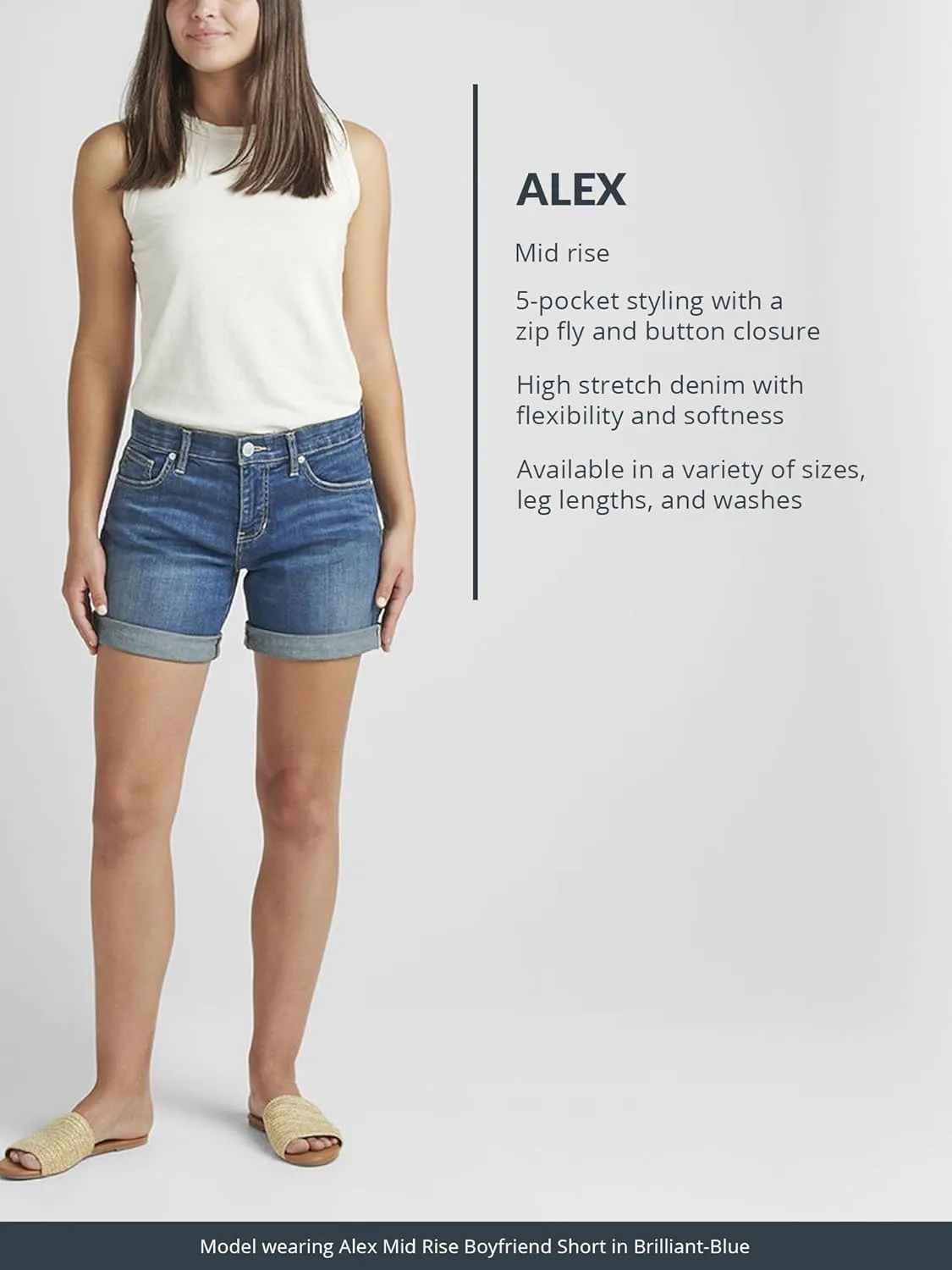 JAG Women's Alex Mid Rise Boyfriend Short