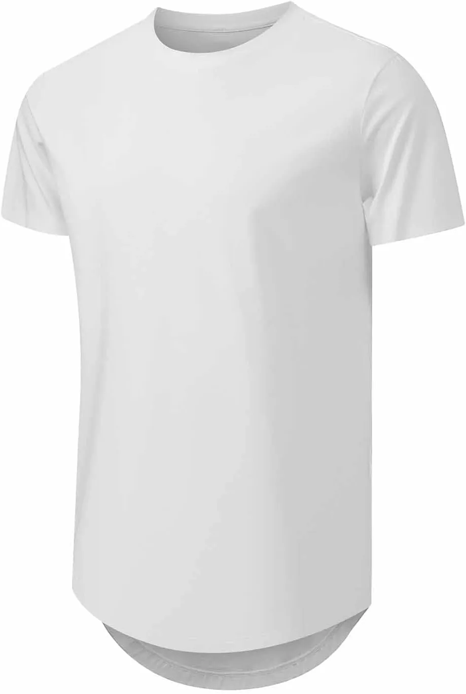 JMIERR Mens 3 Pack Cotton Hipster Hip Hop Longline Crewneck T-Shirt