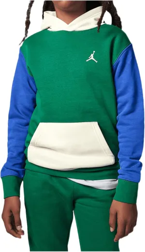 Jordan Big Kids' Brooklyn Fleece Pullover Hoodie (95D232-E1P, Pine Green)