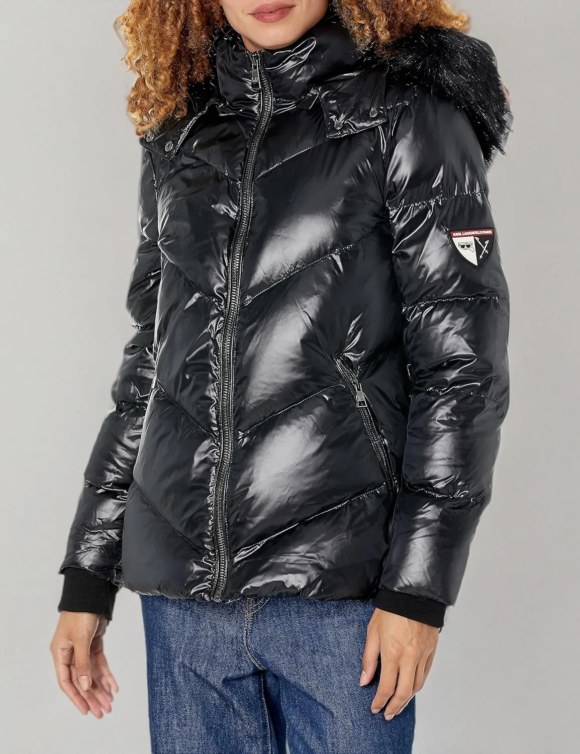Karl Lagerfeld Paris Women's Short Puffer