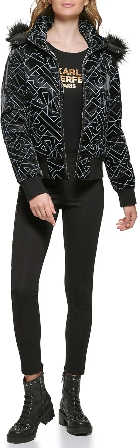 Karl Lagerfeld Paris Women's Short Puffer