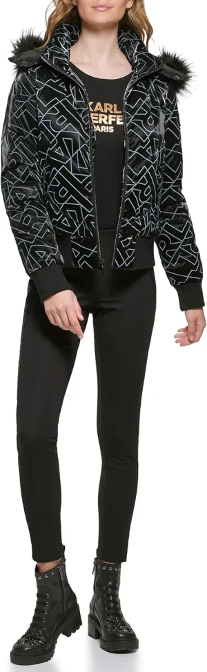 Karl Lagerfeld Paris Women's Short Puffer