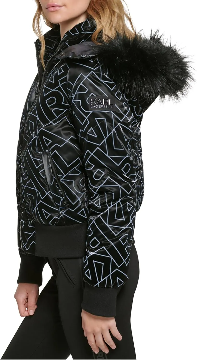 Karl Lagerfeld Paris Women's Short Puffer