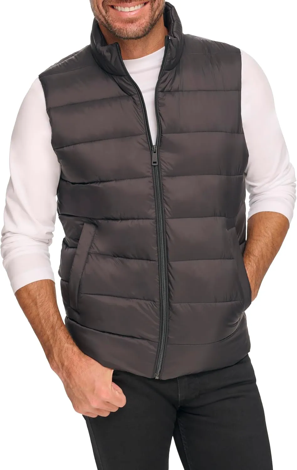 Kenneth Cole Men's Legacy Stand Collar Puffer Jacket