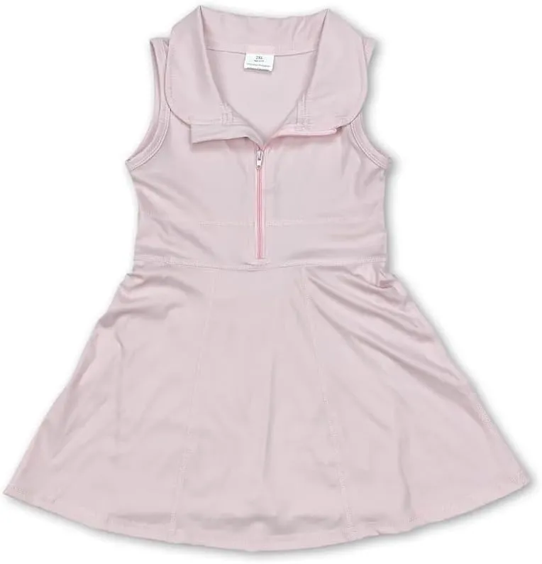 Kids Toddler Baby Girl Sports Zipper Athletic Dress Solid Golf Activewear