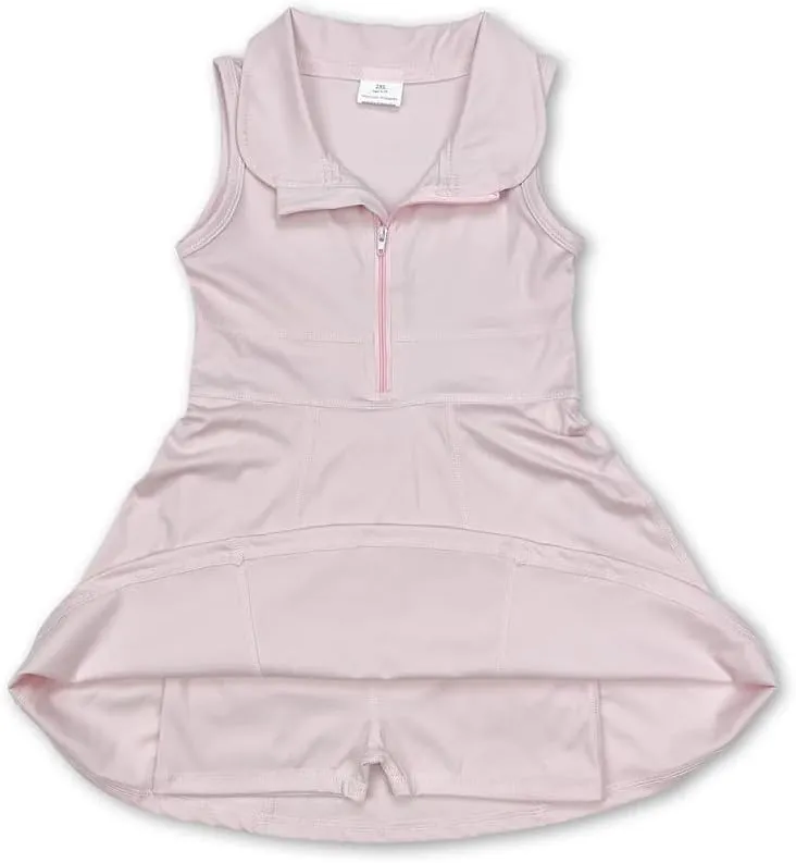 Kids Toddler Baby Girl Sports Zipper Athletic Dress Solid Golf Activewear