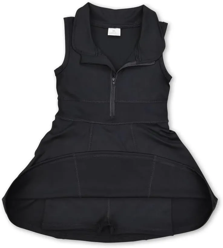 Kids Toddler Baby Girl Sports Zipper Athletic Dress Solid Golf Activewear