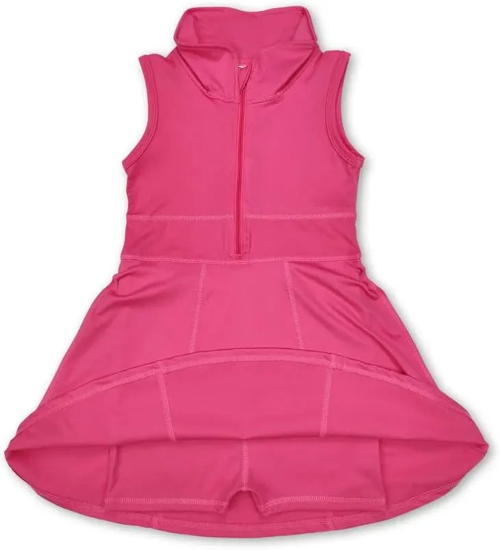 Kids Toddler Baby Girl Sports Zipper Athletic Dress Solid Golf Activewear