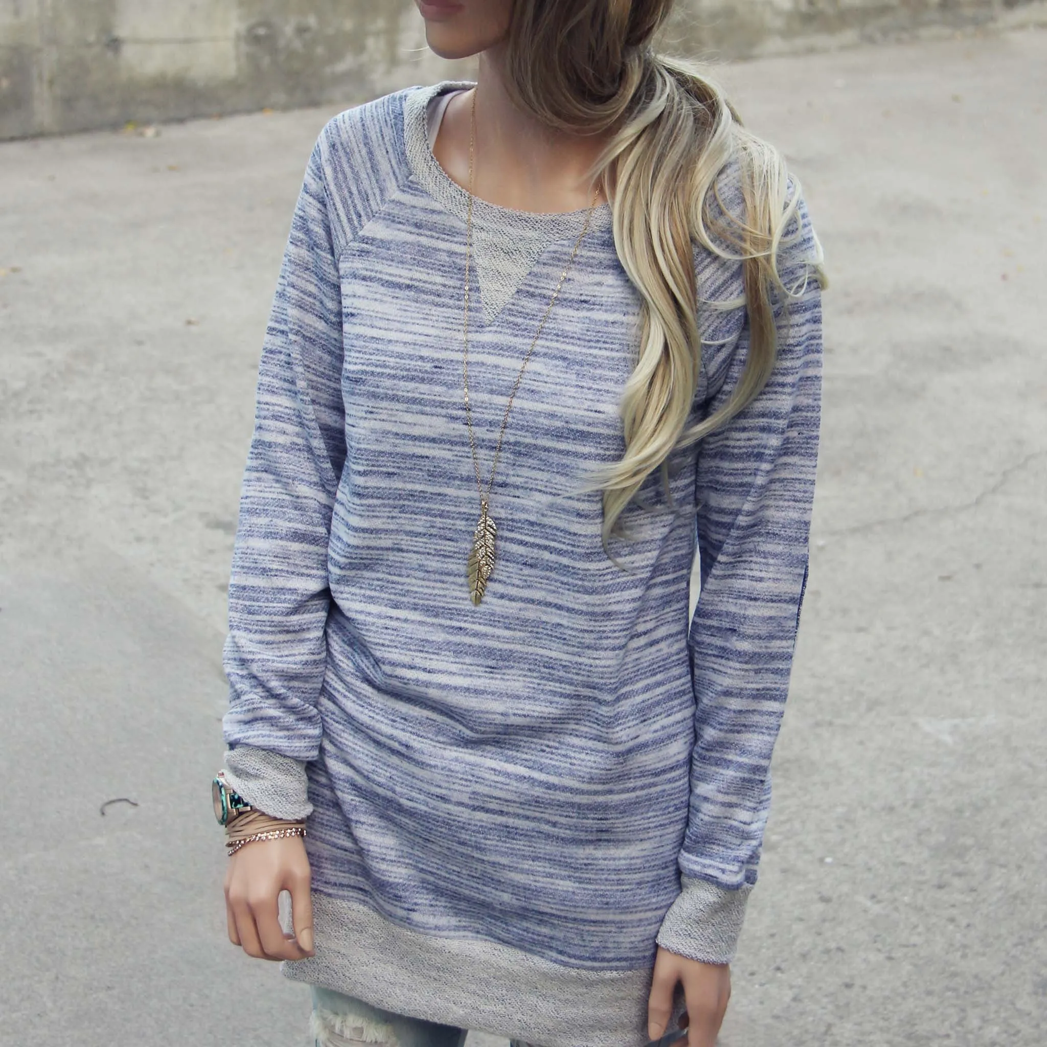 Knit & Slub Sweatshirt