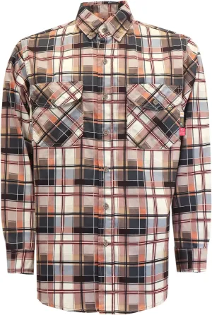 KONRECO FR Shirts for Men 100% Cotton 6.5oz Fire Resistant Lightweight Men's Plaid Work Shirts