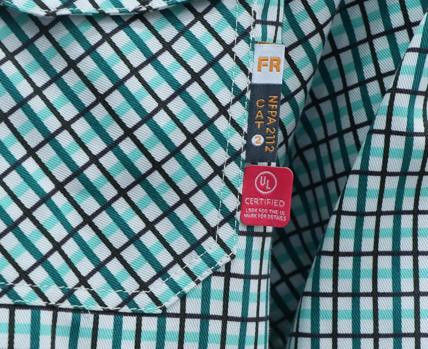 KONRECO FR Shirts for Men 100% Cotton 6.5oz Fire Resistant Lightweight Men's Plaid Work Shirts