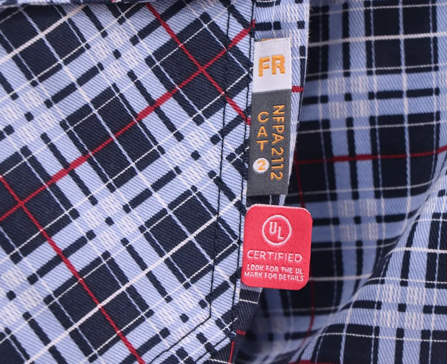 KONRECO FR Shirts for Men 100% Cotton 6.5oz Fire Resistant Lightweight Men's Plaid Work Shirts
