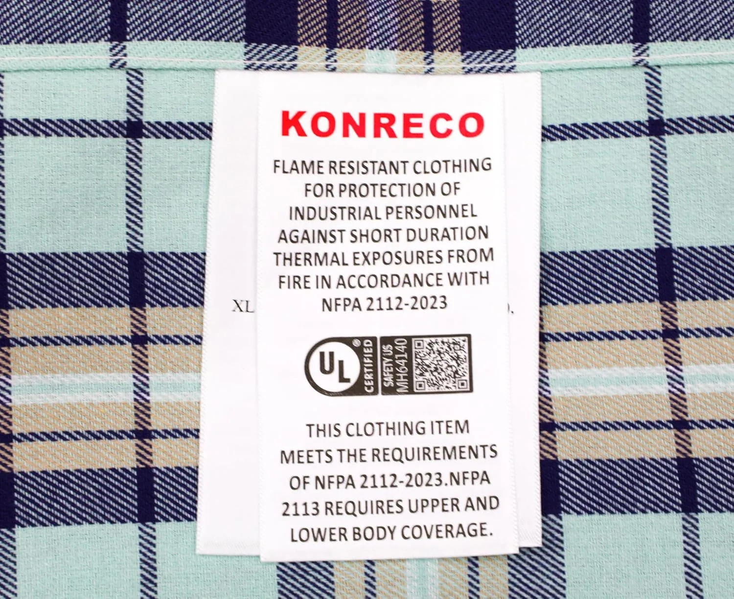 KONRECO FR Shirts for Men Button Down Flame Resistant HRC2 Men's Welding Shirts