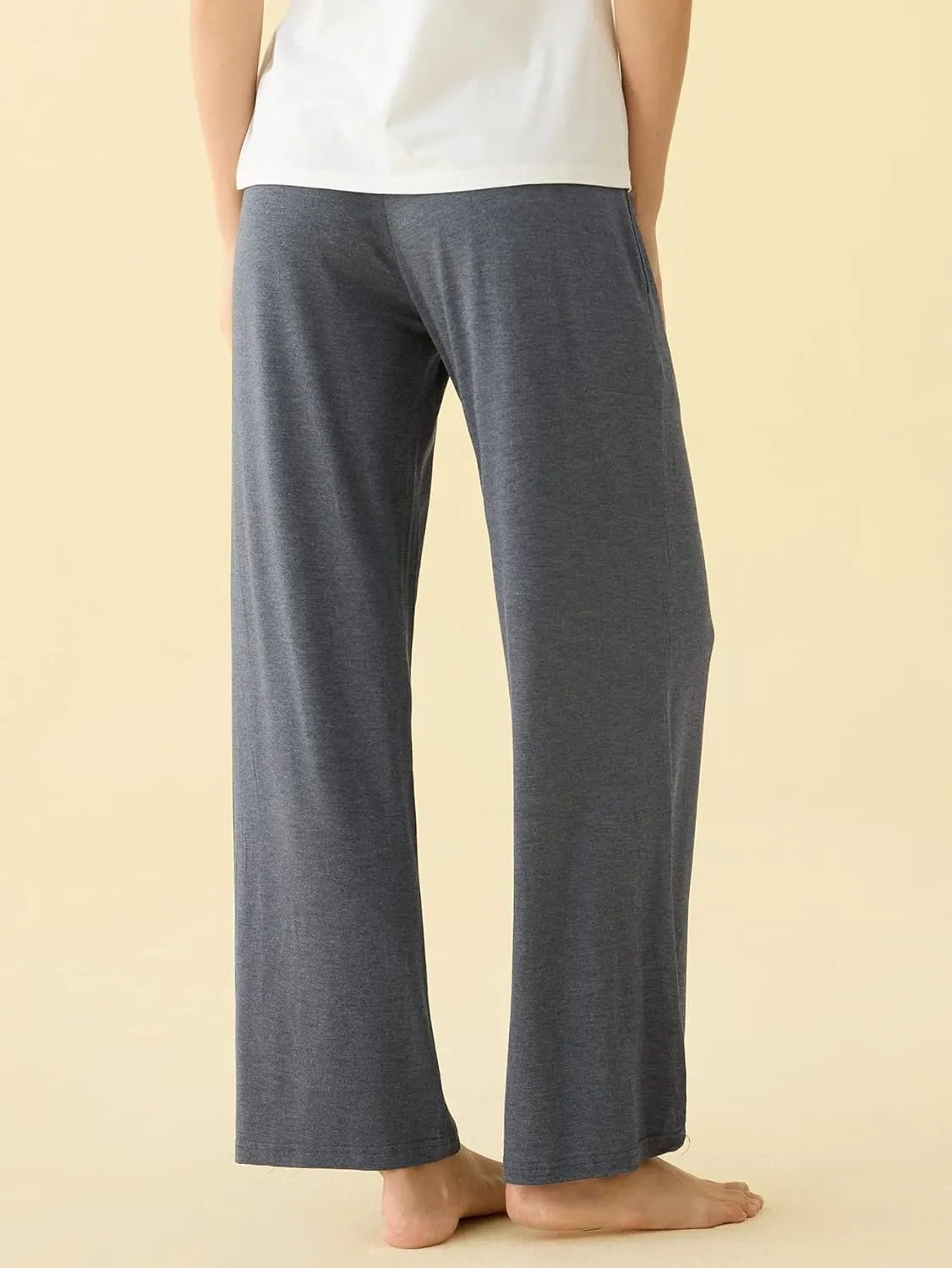 Latuza Women's Soft Viscose Wide Leg Lounge Pants Palazzo Sleep Bottoms
