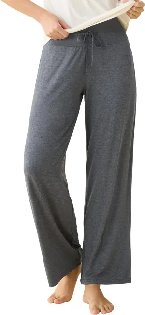 Latuza Women's Soft Viscose Wide Leg Lounge Pants Palazzo Sleep Bottoms