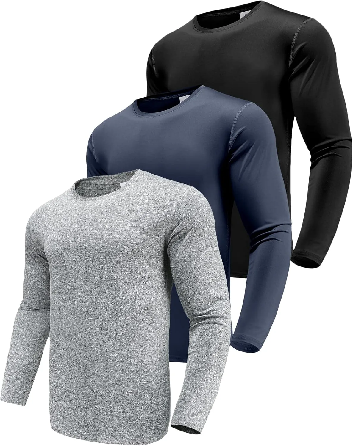 Men's 1, 3 or 5 Pack Performance Long Sleeve T-Shirts, UPF 50  Sun Protection Shirts, Athletic Gym Workout Shirts for Running