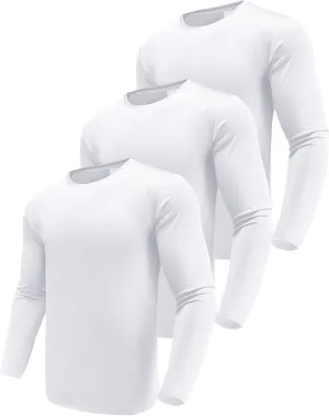Men's 1, 3 or 5 Pack Performance Long Sleeve T-Shirts, UPF 50  Sun Protection Shirts, Athletic Gym Workout Shirts for Running