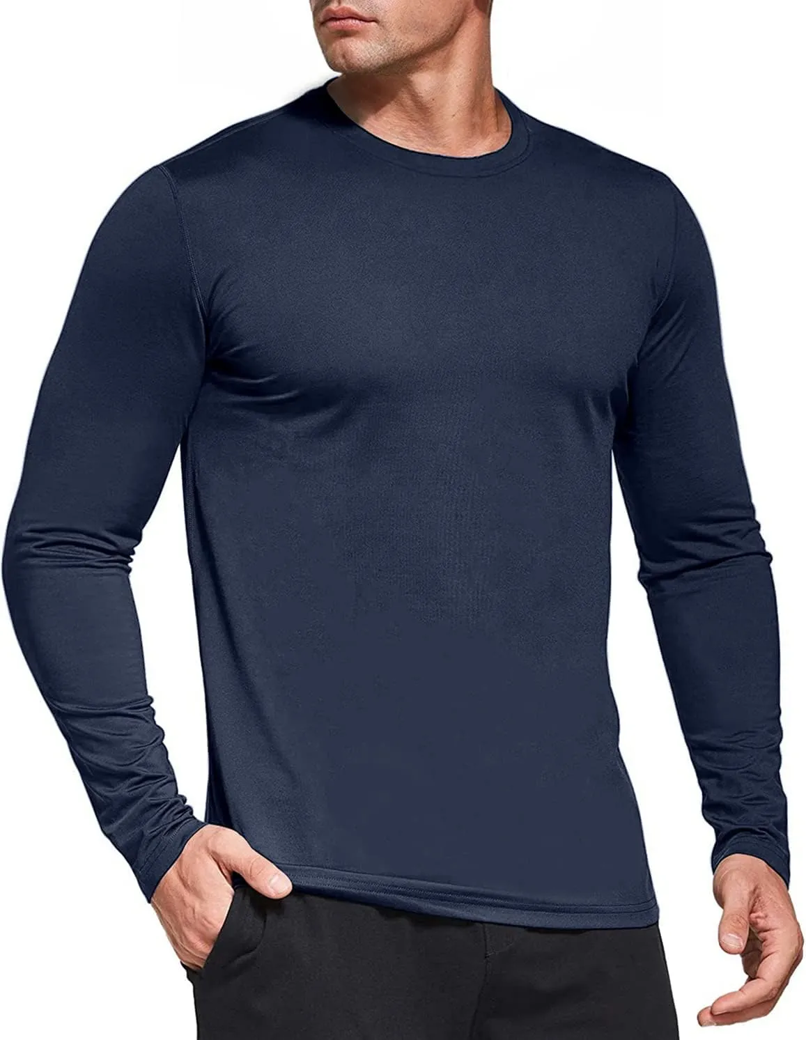 Men's 1, 3 or 5 Pack Performance Long Sleeve T-Shirts, UPF 50  Sun Protection Shirts, Athletic Gym Workout Shirts for Running