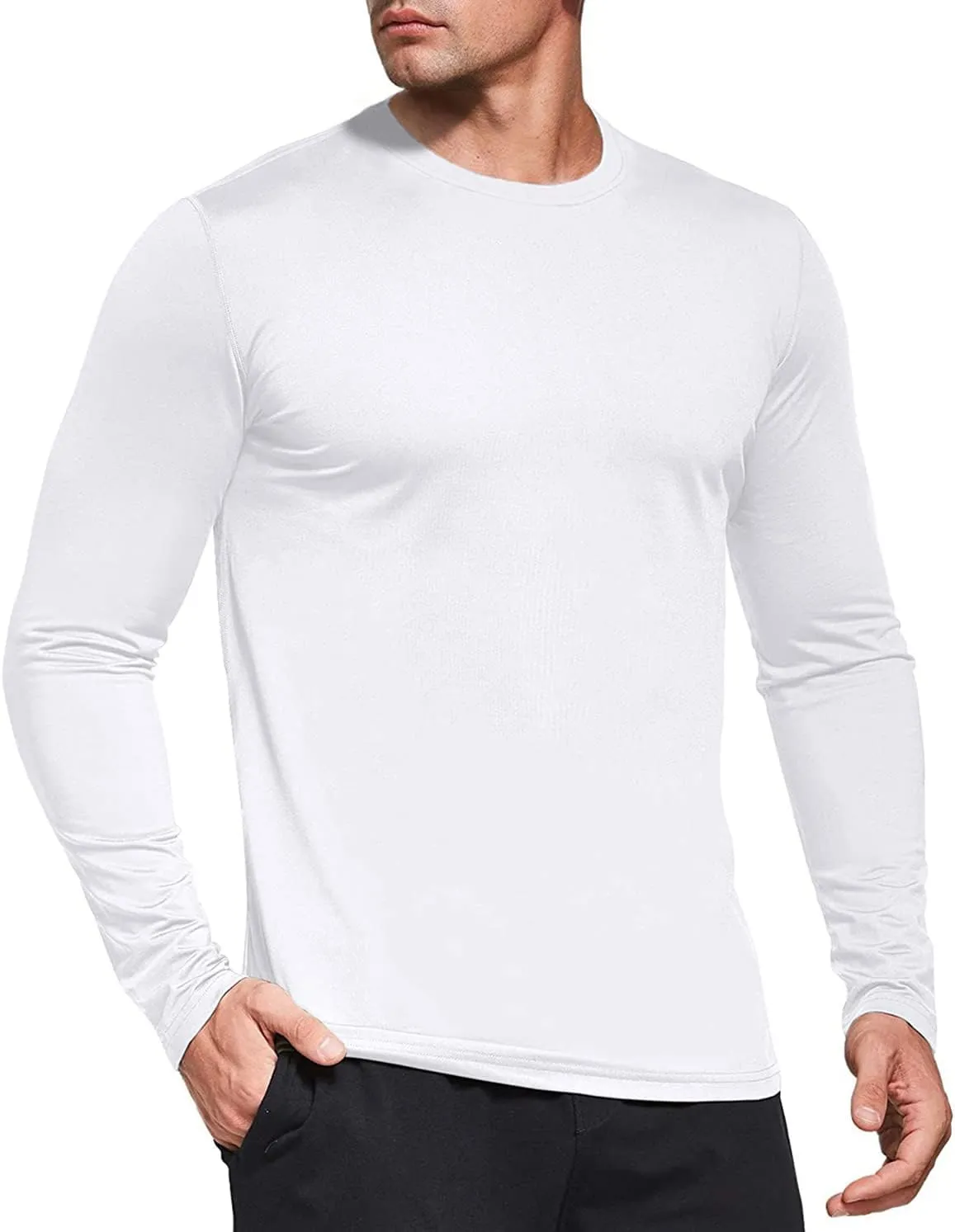 Men's 1, 3 or 5 Pack Performance Long Sleeve T-Shirts, UPF 50  Sun Protection Shirts, Athletic Gym Workout Shirts for Running