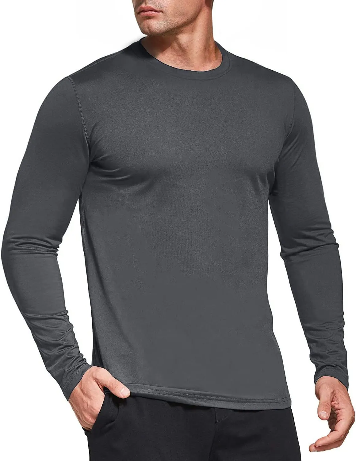 Men's 1, 3 or 5 Pack Performance Long Sleeve T-Shirts, UPF 50  Sun Protection Shirts, Athletic Gym Workout Shirts for Running