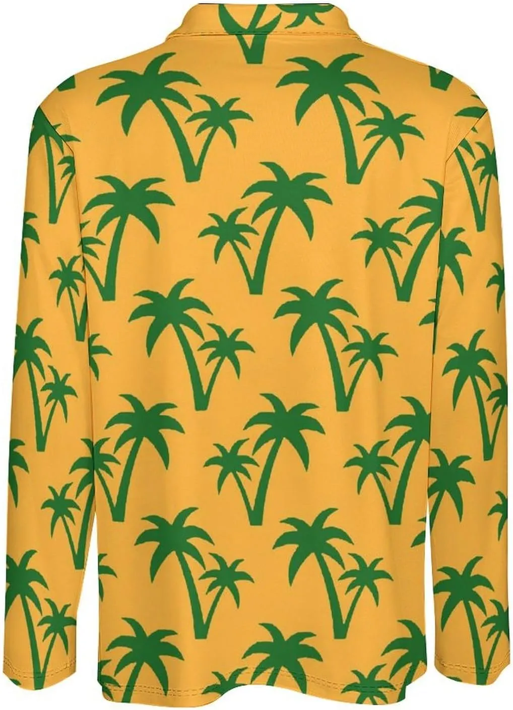 Mens Cactus Polo Shirts Quick-Dry Moisture Wicking 3D Print Long Sleeve Golf Shirts