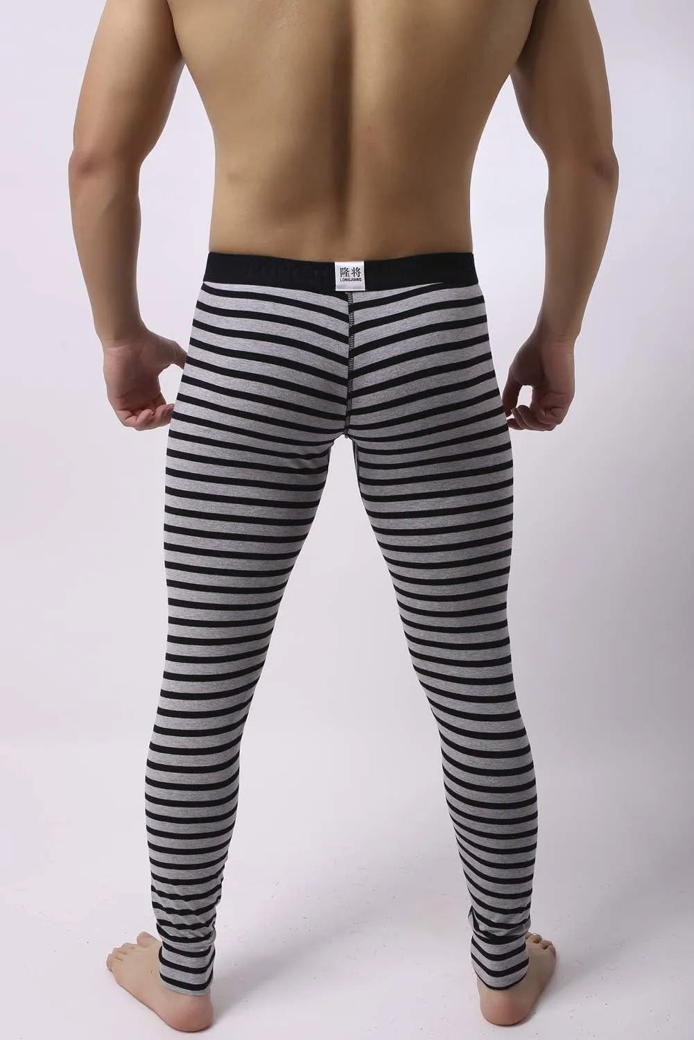 Mens Cotton Pouch Underwear Long Johns Thermal Pants Bottoms Leggings