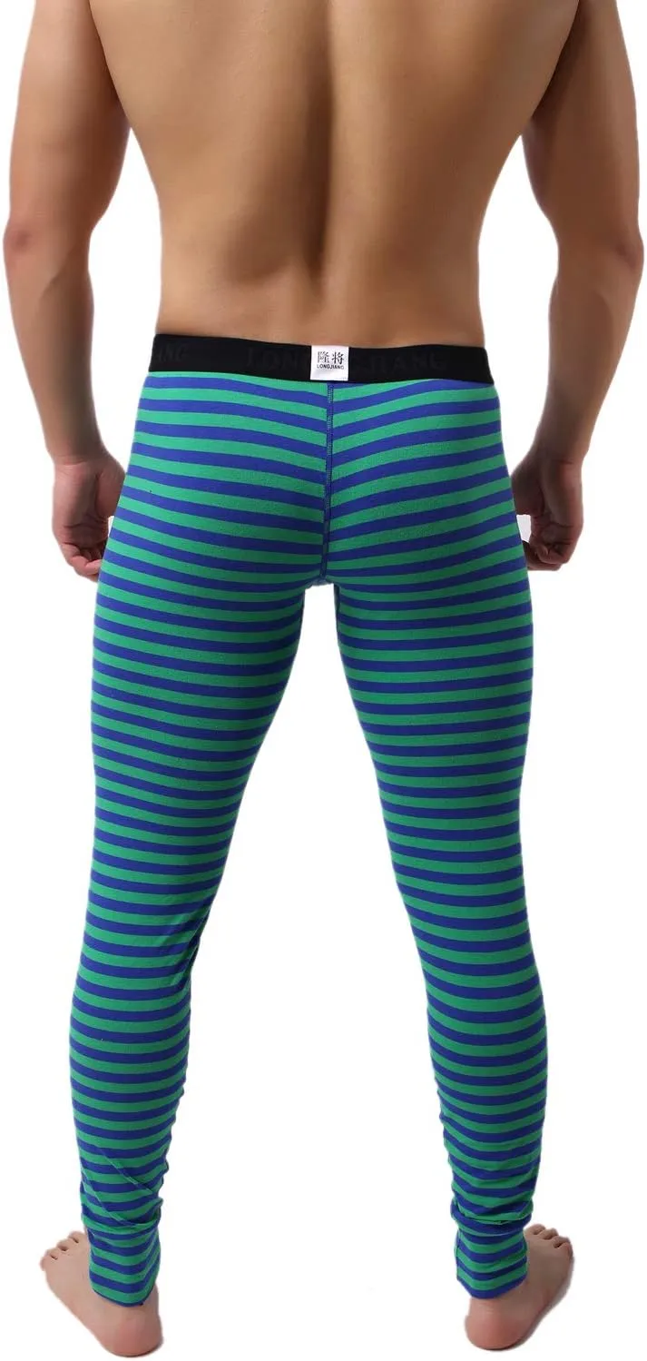 Mens Cotton Pouch Underwear Long Johns Thermal Pants Bottoms Leggings