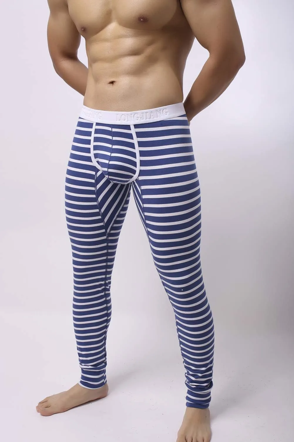 Mens Cotton Pouch Underwear Long Johns Thermal Pants Bottoms Leggings