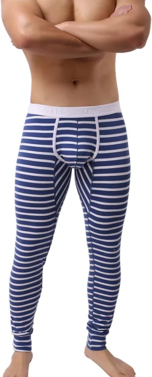 Mens Cotton Pouch Underwear Long Johns Thermal Pants Bottoms Leggings