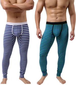 Mens Cotton Pouch Underwear Long Johns Thermal Pants Bottoms Leggings