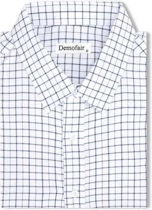 Men's Dress Shirts Solid Wrinkle-Free Long Sleeve Button Down Shirt Regular Fit Formal Shirts